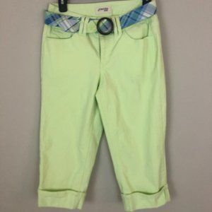 St John's Bay Stretch Capris with belt, size 6